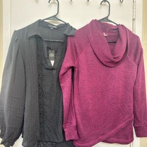 Fashion Nova Magenta Cowl Neck Sweater